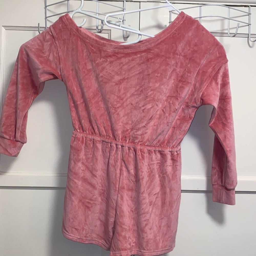 Fashion Nova Medium Pink Velour Romper Suit - Picture 2 of 14